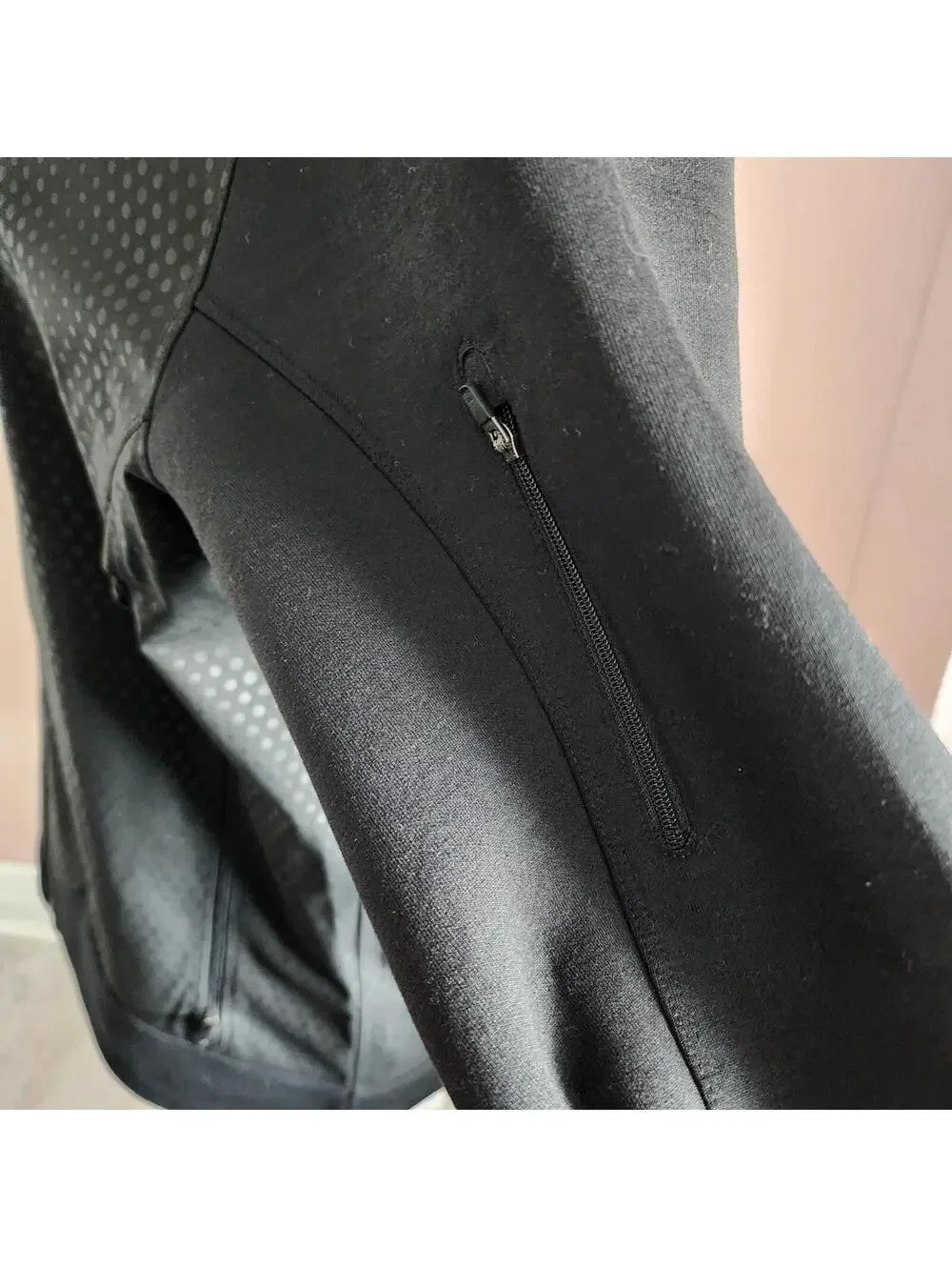 The North Face Men’s L Black Polka Dot Hooded Softshell Jacket Flawless